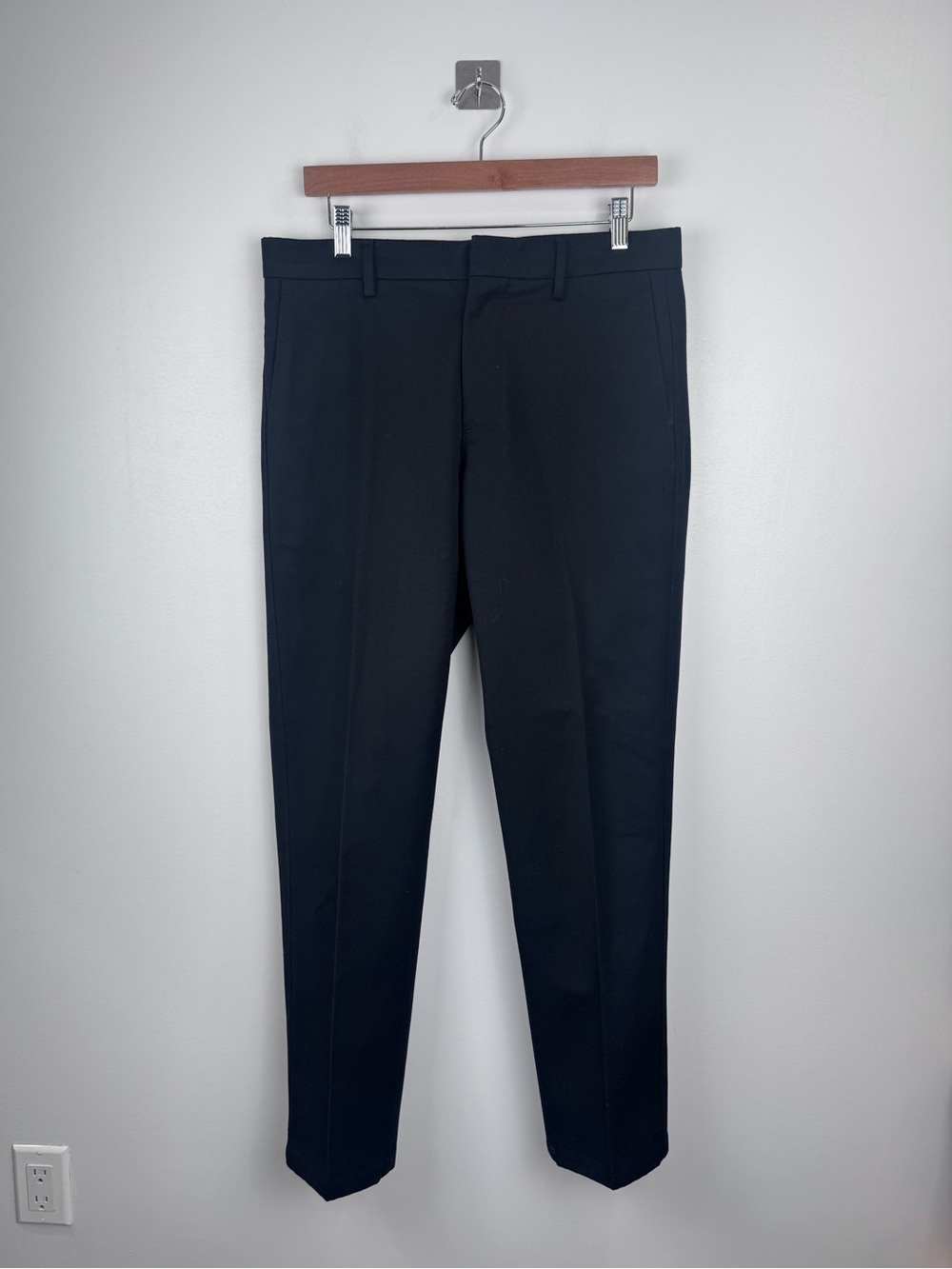 NN07 No Nationality Men Kris Italian Fabric Trouser Slim Black Pant Size 31